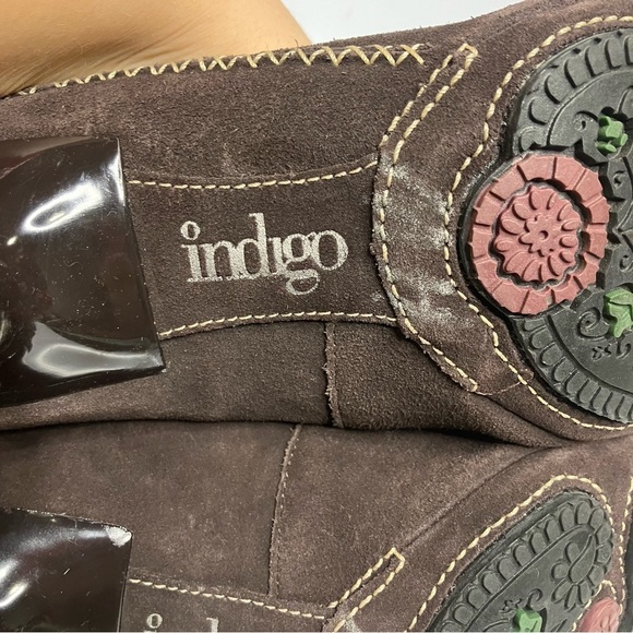 Indigo by Clarks brown suede pointed toe heels dancing shoes size 9 - Picture 6 of 7